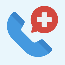 Icono de atención telefónica para pacientes